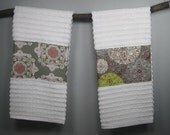 2 dish towels, hand towels, pretty towels