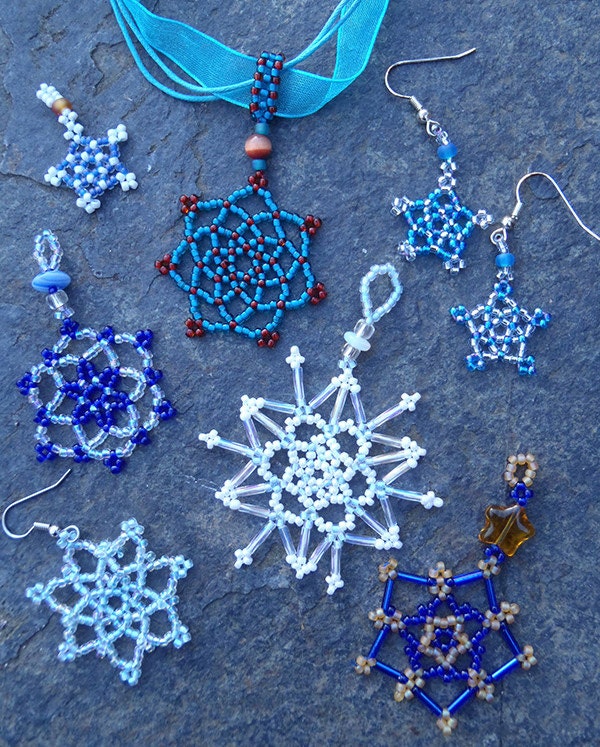Beaded Snowflakes and Stars Ornaments Tutorial and Kit