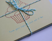 Cupcake Set of 6 Folded Note Cards
