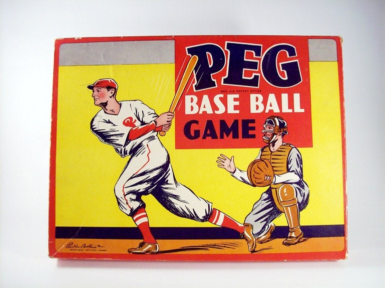 Peg Base Ball Game, Parker Bothers Vintage Game
