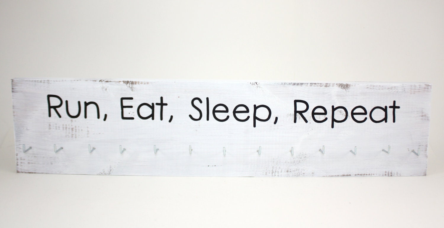 Run, Eat, Sleep, Repeat Medal Holder (Large)
