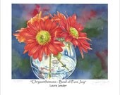Chrysanthemums, 5x7 Small Fine Art Print