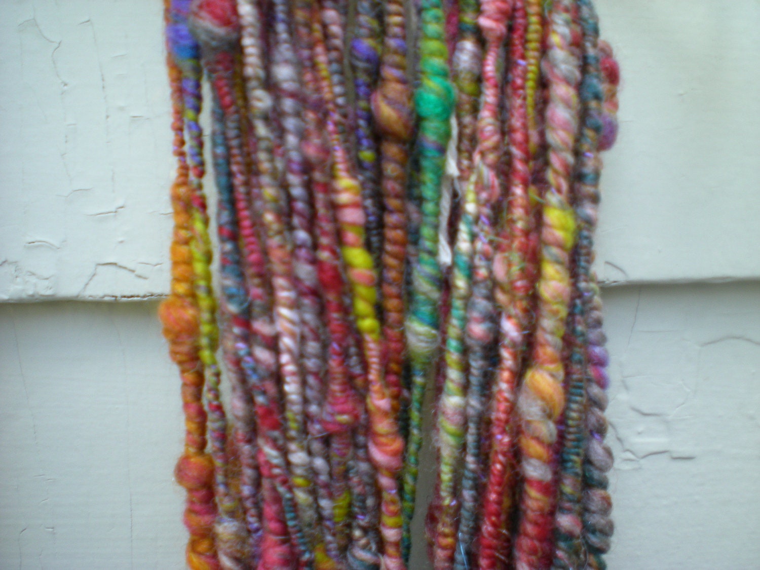 Handspun Yarn: Coil Spun in Gemstones with Sparkle