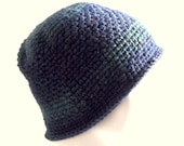 BEANIE, Crochet Hat, Navy Blue,Teal ,Unisex, Winter, Snow Apparel