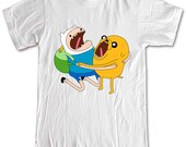 Finn and Jake AHHHH - t-shirt Men Women Children Adventure Time