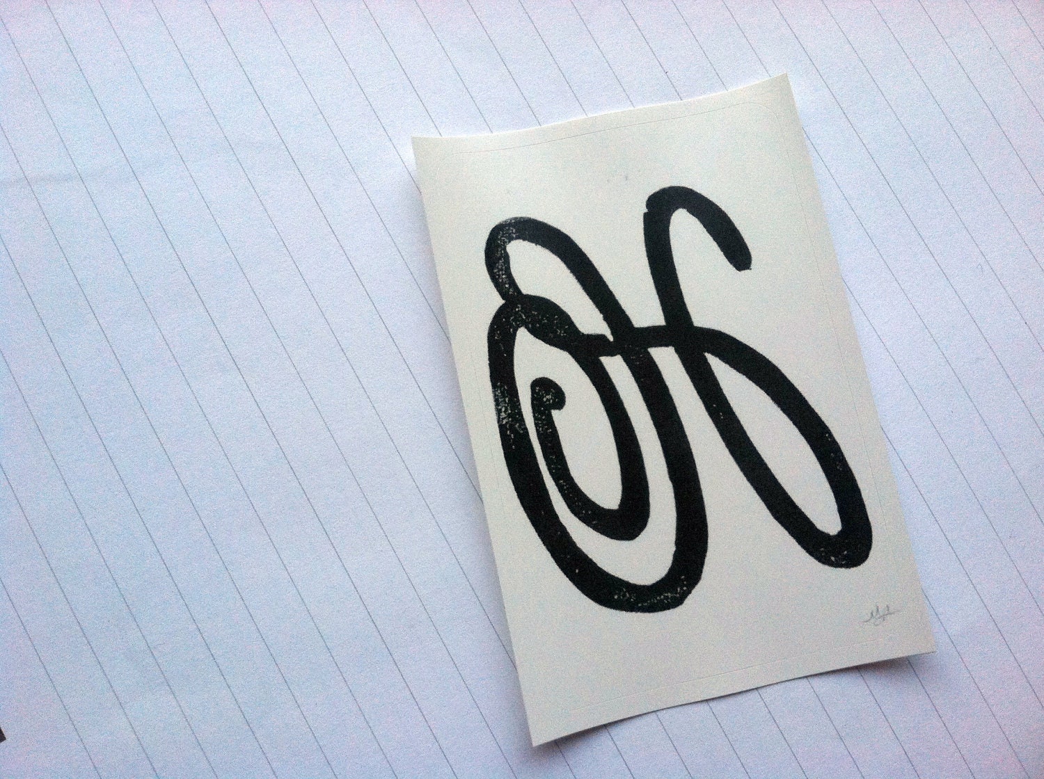 STICKER - Monogram Letter H- Decorative Letter F Monogram initials Letter H
