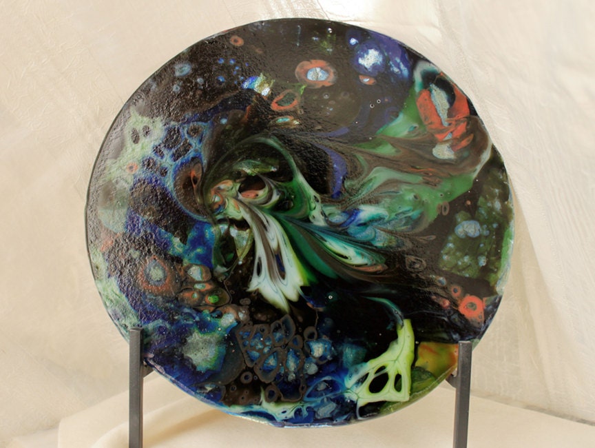 Art Glass -  Sculpture - Handmade  - Fused Glass - Design Housewares -  Designer Home Decor