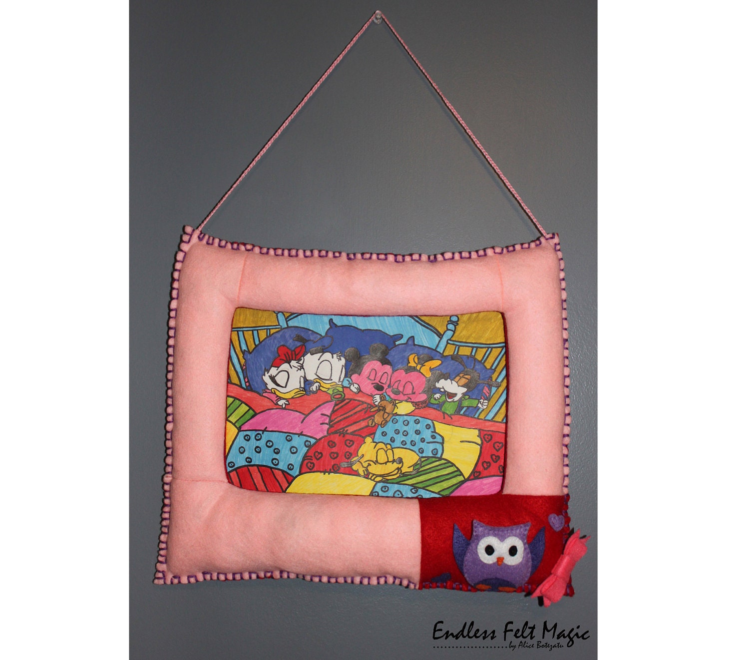 Felt Personalized Frame - Custom made felt frame - Nursery decoration - Christmas gift - Baby shower gift