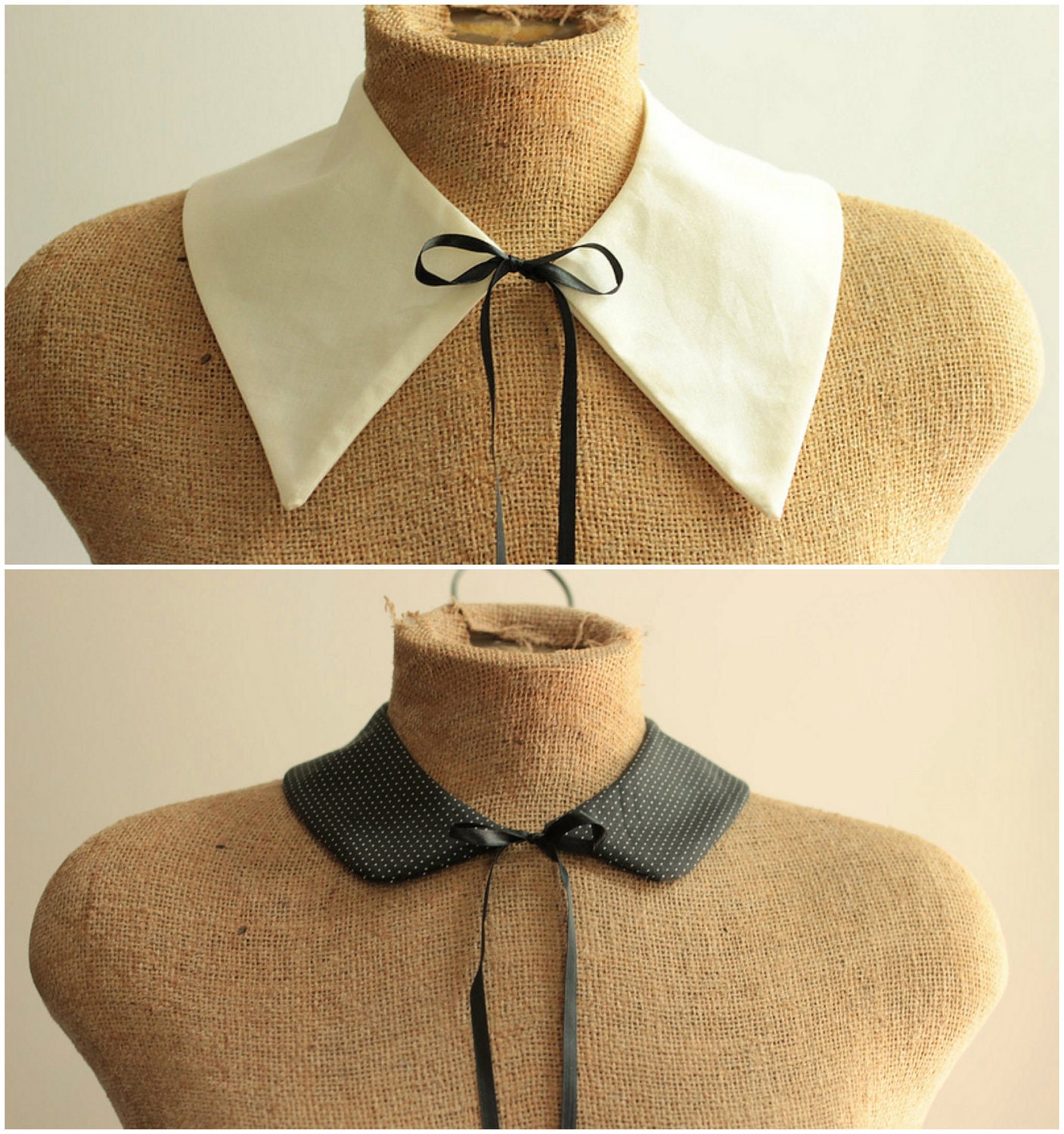 Easy Collar Patterns - 2 Patterns Included - PDF Sewing - Peter Pan and Pointy Styles
