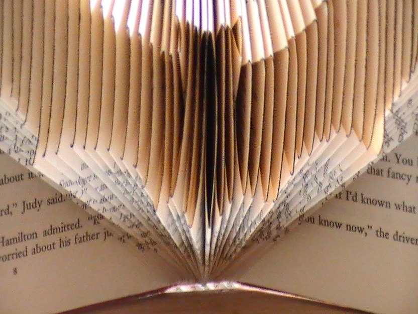 Bat Book Origami -- Bat Folded Book Art