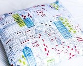Throw Pillow Cover - City Sketch