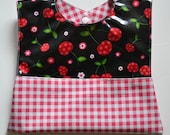 Wipeable Pocket Bib - Black Cherry