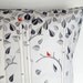 Linen Birch Tree Printed Pillow Cover in Greys and Red (Large)