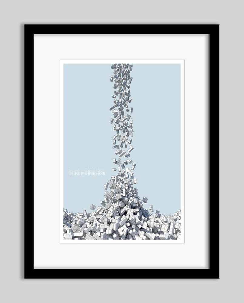 Tetris Inspired 13x19 Inch Graphic Print