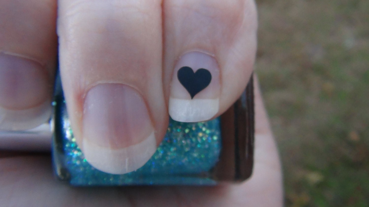 Heart Nail Art Decals Set of 20 Vinyl Love Stickers Applique Manicure Pedicure Party Event Accessories