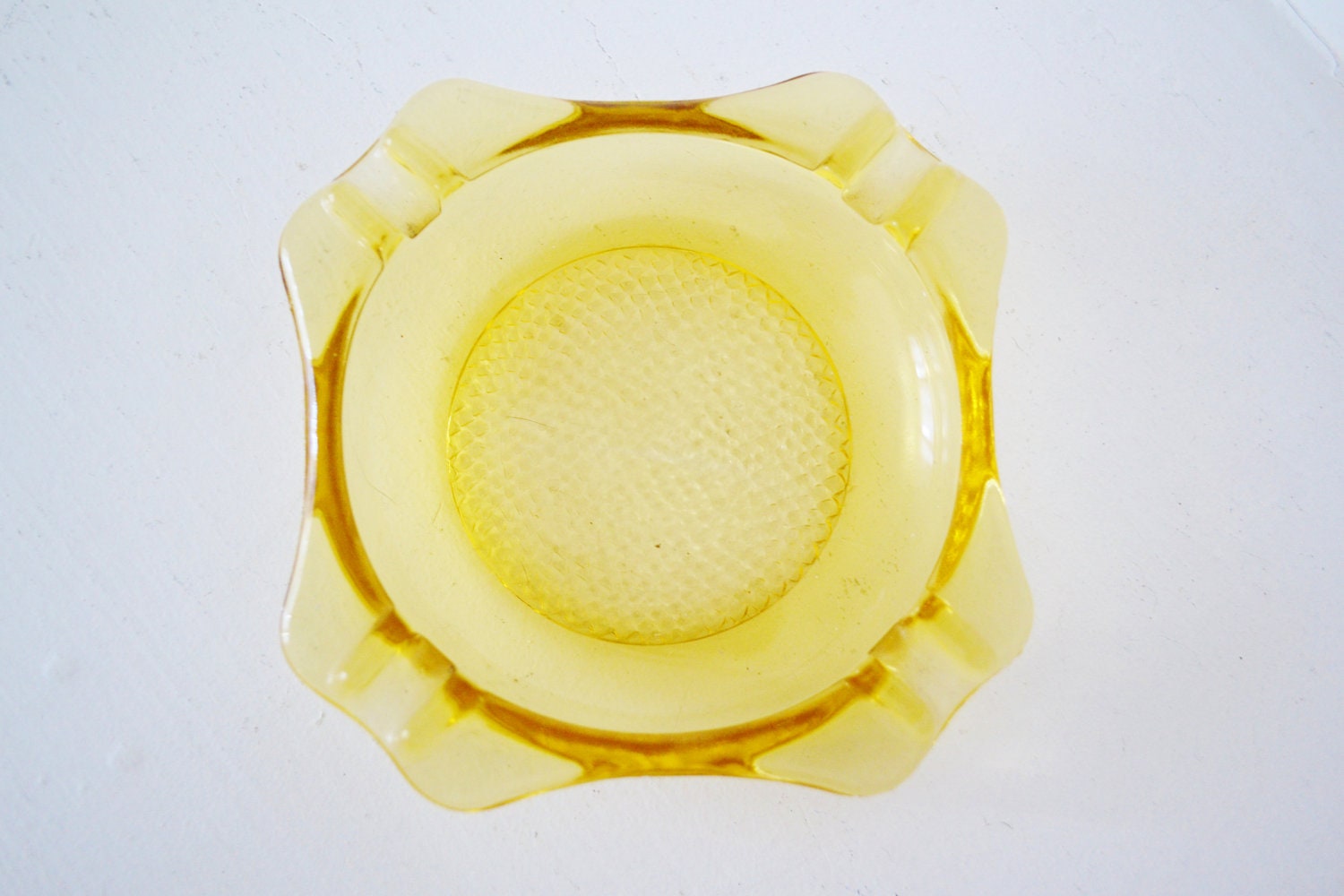 Vintage Amber Glass Ashtray or Dish