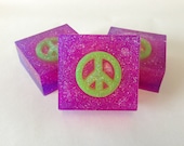 Peace Sign Soap - Peace Sign Party Favor - Embossed Soap Bar