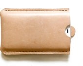 Leather iPhone sleeve - iPhone 4/4s case, Leather, Nude