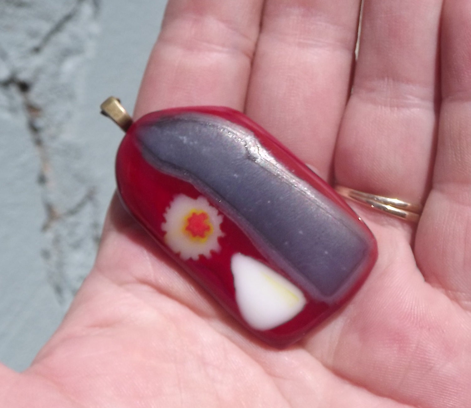 Fused glass pendant