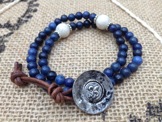 Dumortierite Wrap Bracelet