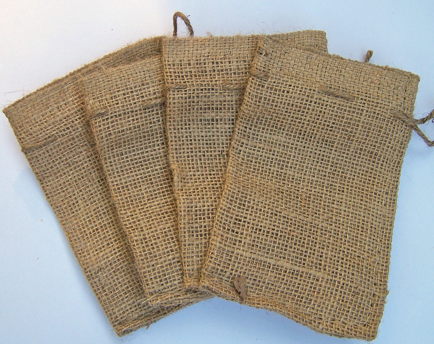 10 Small Burlap Bags 4 x 6, Wedding, Christmas, Jute Drawstring, Craft Bag, Gift Bag