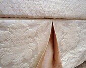 Blush 2-piece Oatmeal & Cream Luxe Cotton Faux Bumper and Skirt Set, Custom Made to Order