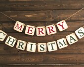 Christmas Banner Mini- MERRY CHRISTMAS - Decoration or photo prop