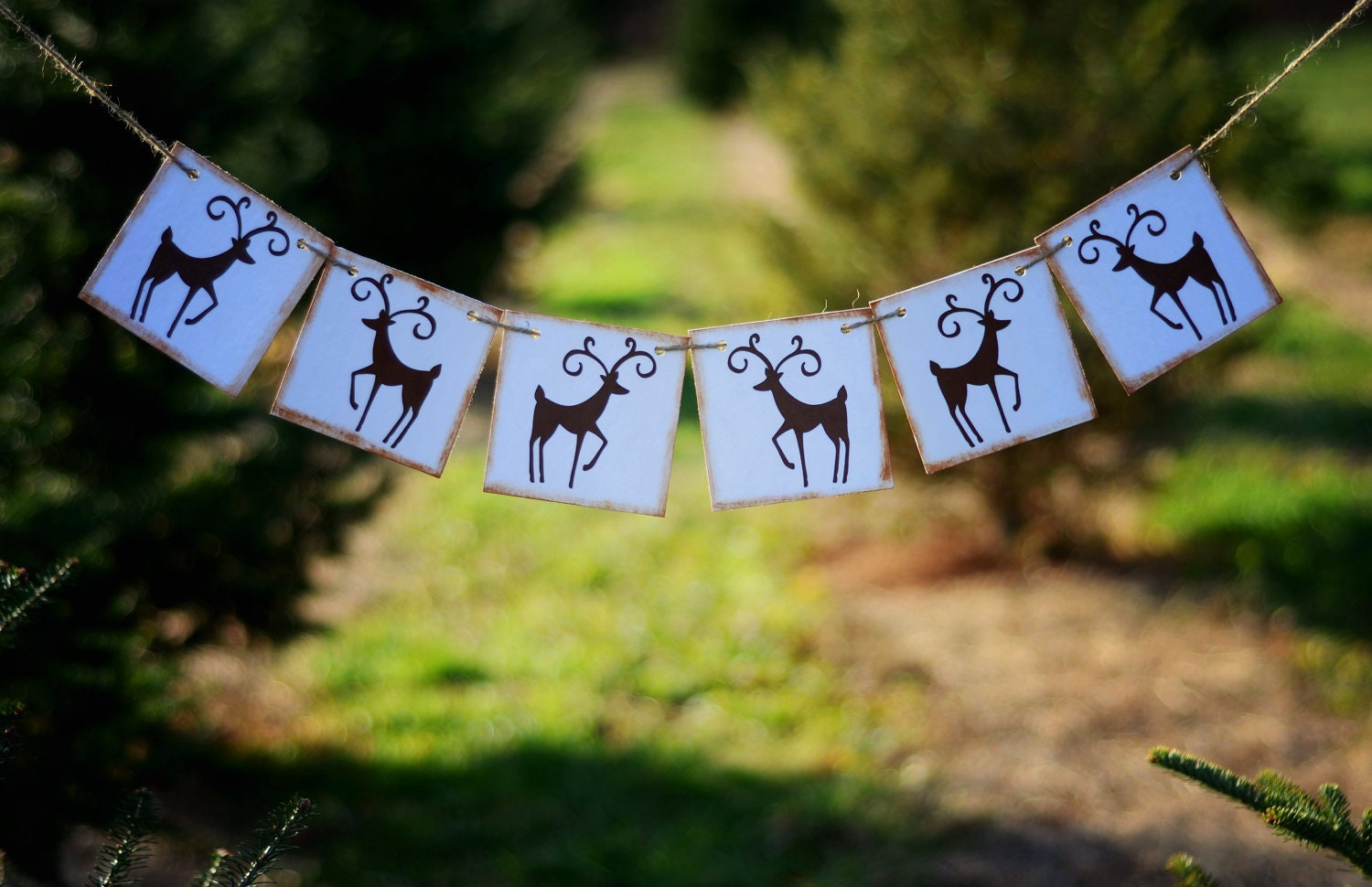Christmas Banner - REINDEER - Decoration or photo prop