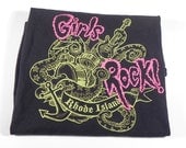 Girls Rock Rhode Island Large Black T-shirt