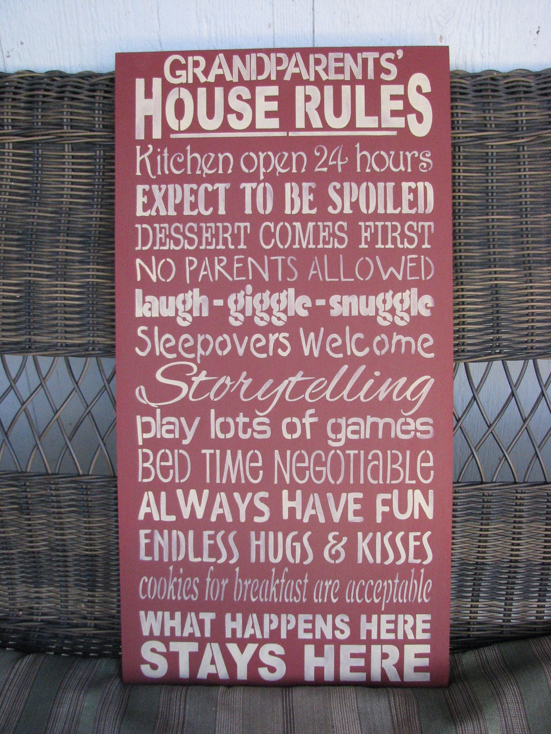 Grandparents house rules- you pick the colors