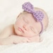 CROCHET BOW in lavender, headband / bow tie