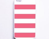 iPhone 4 Case - Nautical Stripe in Hot Pink