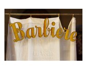Italian Barber Shop Travel Photography Tuscany Shop Sign Gold Lettering Small Print Photo 8x12 Photograph Barbiere