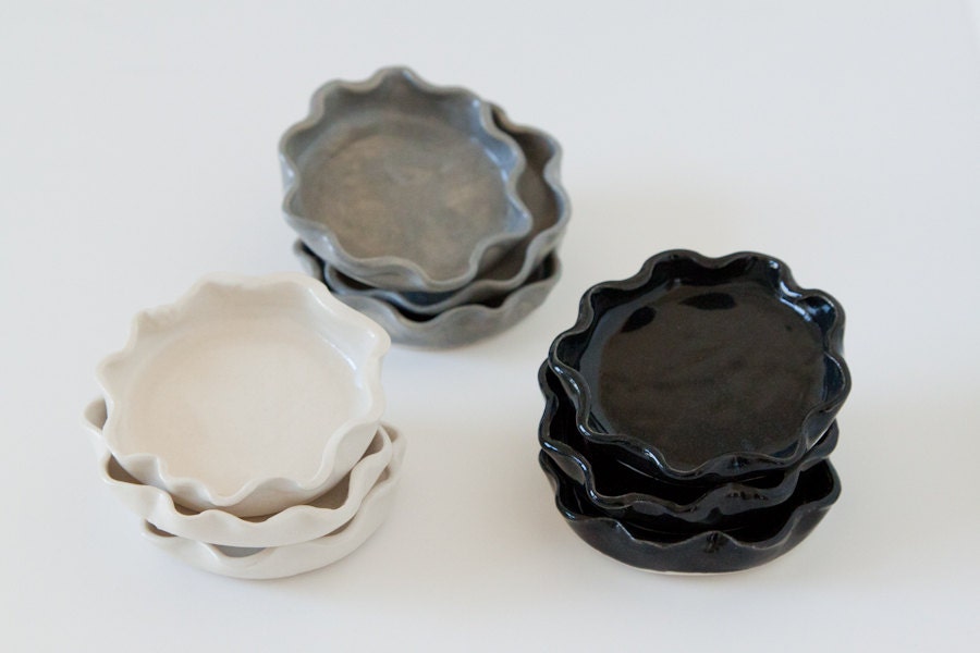 Black, White and Gray Pinch Bowls