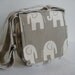 Messenger Bag, Small Cross Body Bag, Purse in Elephant print