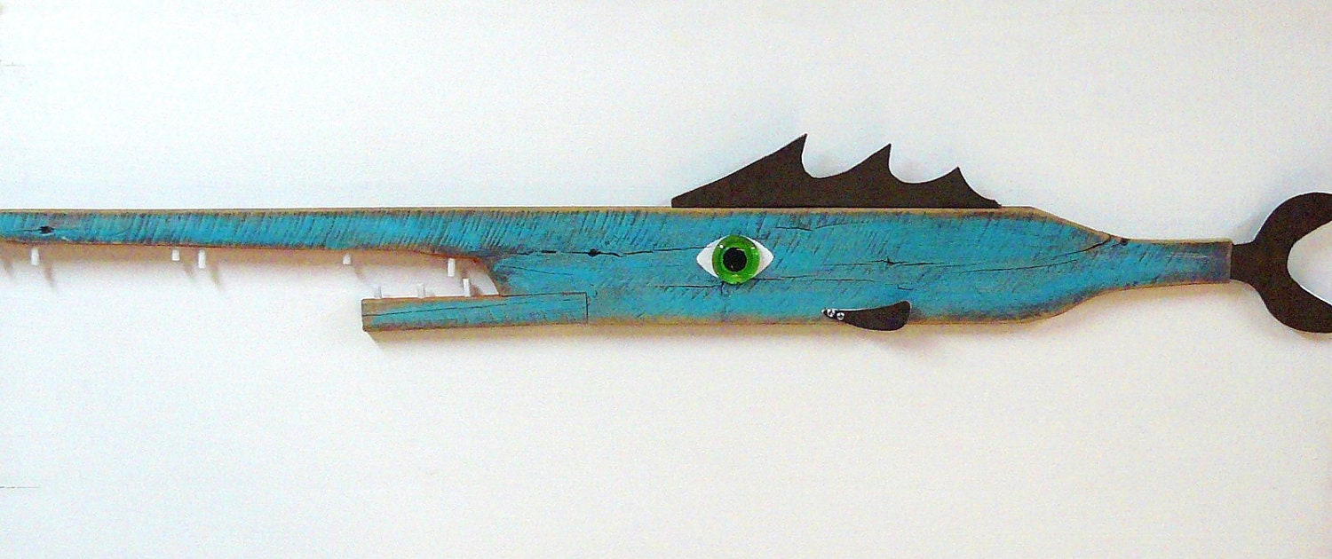 Large driftwood funky fish wall art, PIER pressure 5