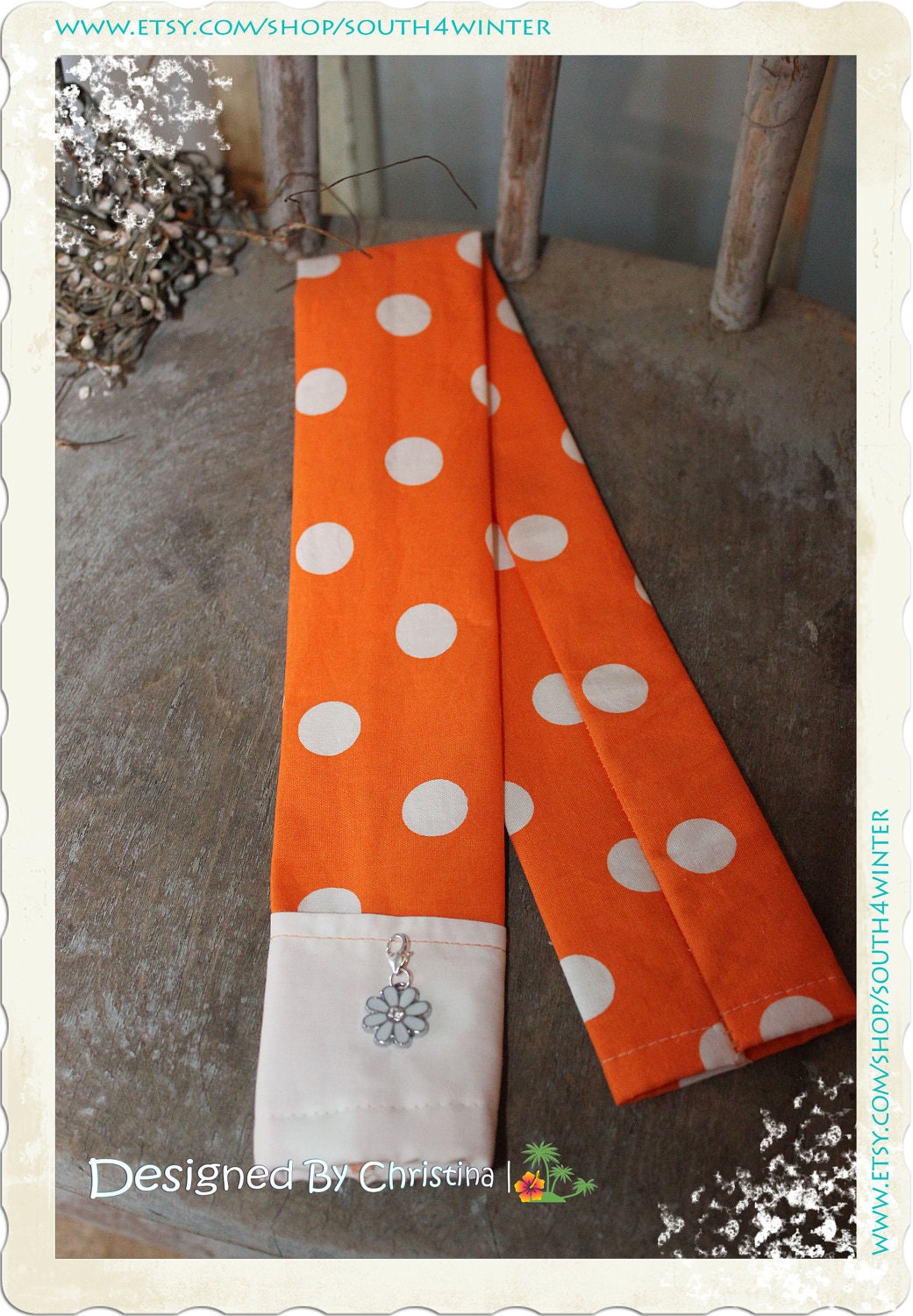 Orange Polka - Fashion Camera Strap Cover