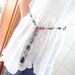 Afghan Bead Tassel Glass Beads Leather Rope Necklace or Belt-Authentic, Exotic Necklace, OOAK, Valentines,