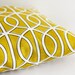 Designer Pillow Cover - shams - decorative covers- 18x18 Dwell Studio, citron