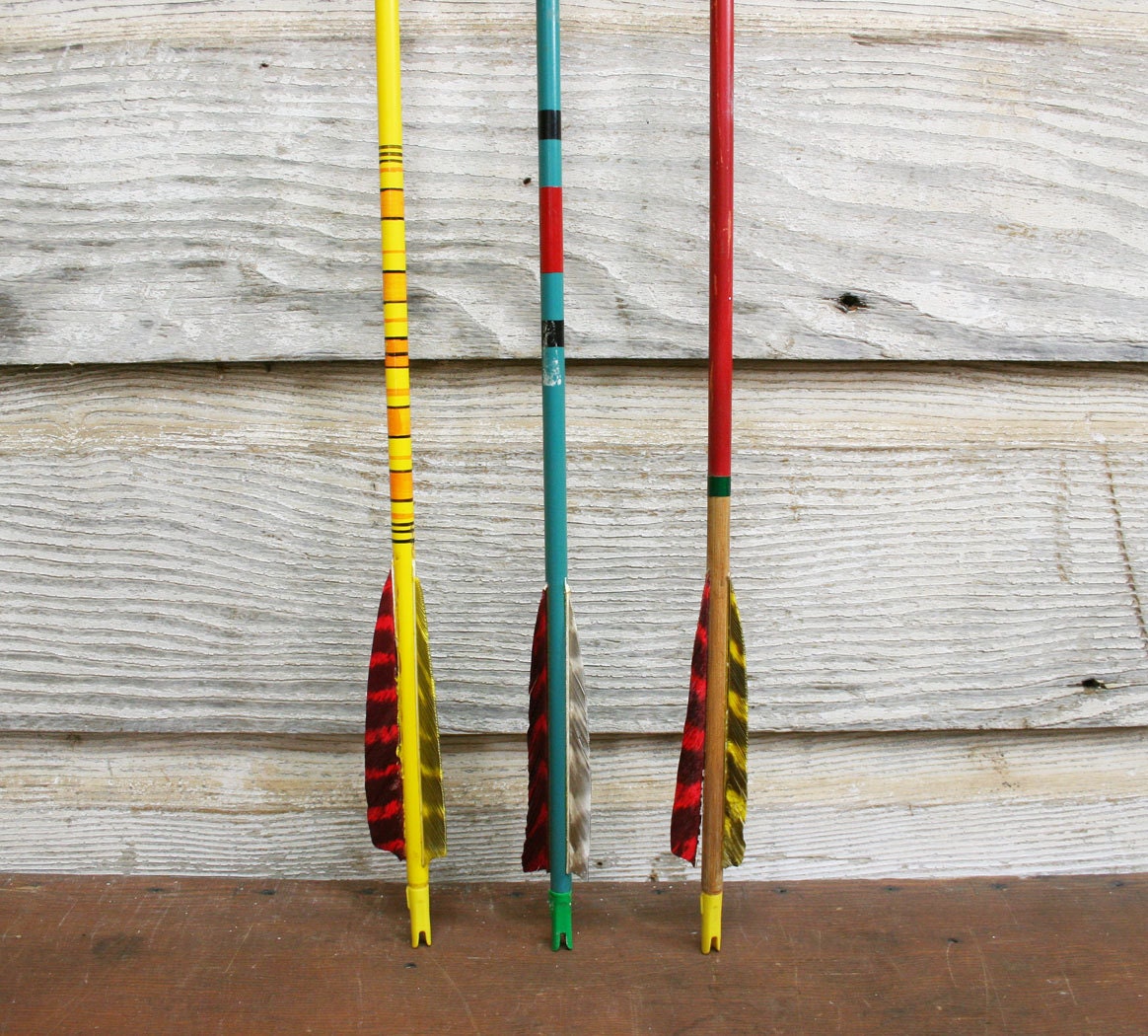 Vintage Wooden Arrow: Bright Color Edition -- Choose Your Arrow