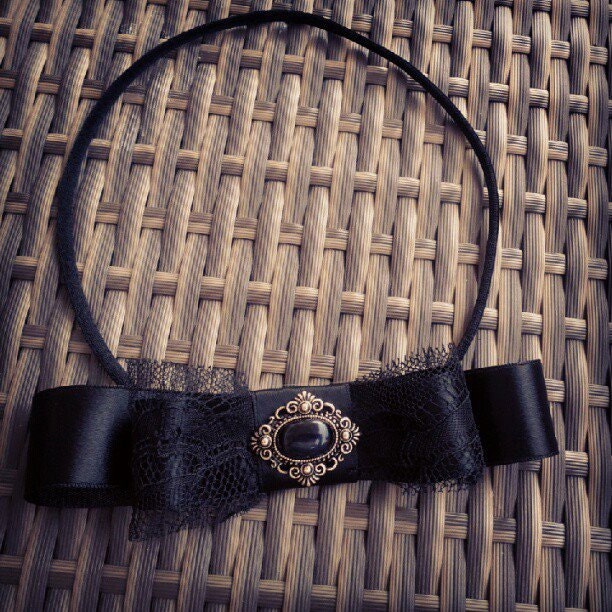 Black Bow Preppy Christmas Happy New Year Headband Blair Waldorf Inspired Gossip Girl (Available in All Colors)