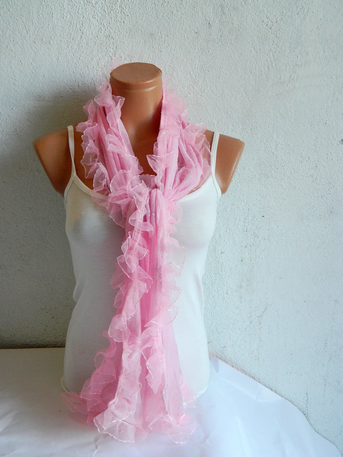Women shawl, scarves. Pink Frilly, fancy flower pattern sim. wedding,bridal,authentic, romantic, elegant