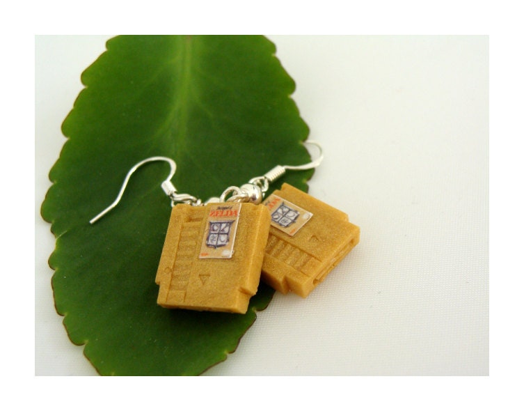 Gold Zelda NES Cartridge Earrings