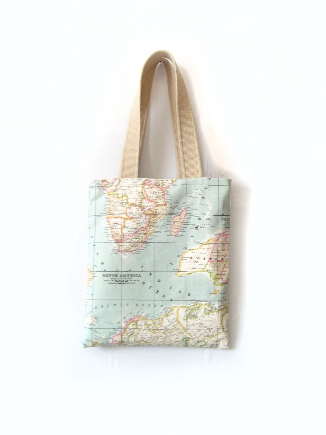 World Map Print Tote Bag - inanirsakolurbence