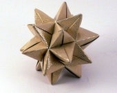 Gold Star Ornament, Christmas Ornament, Origami Star, Gold Christmas Star, Origami Ornament