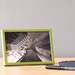 No Limit, Philadelphia Motivational Art Print, Downtown Philly Skyscrapers, Black and White, 4x6 green chartreuse