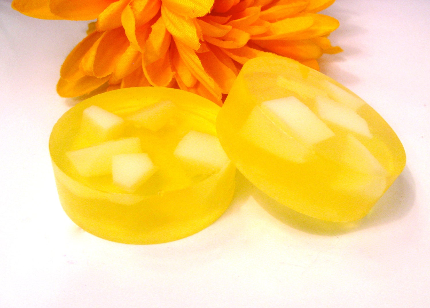 Honeysuckle Blossom Guest Soaps - Set of 3 Handmade Sample Sulfate Free Soaps