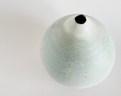 White decorative vase, ethereal gradation art pot, minimal ceramic pottery vessel - juliapaulpottery