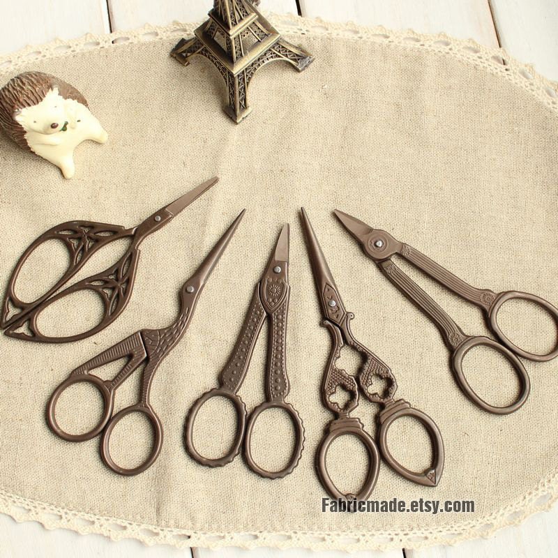 Vintage Theme Antique Design Sewing & Embroidery Thread Scissors Victorian Style-  5 style available - fabricmade