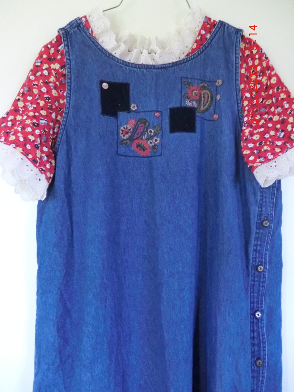 Women's Long Denim Jumper XL Modest Jumper by mennonitemom on Etsy